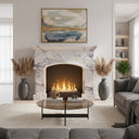 buy marble fireplace surround | Arched molded design | 59 Inch Width | Milas Lilac