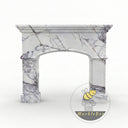 buy marble fireplace surround | Arched molded design | 59 Inch Width | Milas Lilac