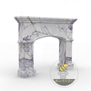 buy marble fireplace surround | Arched molded design | 59 Inch Width | Milas Lilac