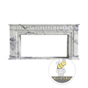 Custom marble fireplace mantels | Fluted Adam-style Design | 62.99 Inch Width | Milas Lilac