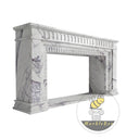 Custom marble fireplace mantels in Milas Lilac - Image 4