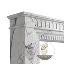 Custom marble fireplace mantels | Fluted Adam-style Design | 62.99 Inch Width | Milas Lilac
