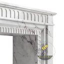 Custom marble fireplace mantels | Fluted Adam-style Design | 62.99 Inch Width | Milas Lilac