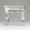 Marble fireplace mantel surround | Elegant veined design | Width 59" | Milas Lilac
