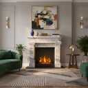 Marble fireplace mantel surround | Elegant veined design | Width 59" | Milas Lilac