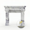 Marble fireplace mantel surround | Elegant veined design | Width 59" | Milas Lilac