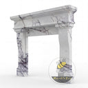 Marble fireplace mantel surround in Milas Lilac - Image 4