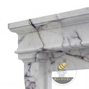Marble fireplace mantel surround | Elegant veined design | Width 59" | Milas Lilac