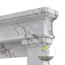 Marble fireplace mantel surround | Elegant veined design | Width 59" | Milas Lilac