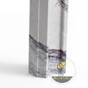 Custom marble fireplace | Minimalist rectangular surround | 59" Width | Milas Lilac