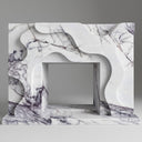 Modern Marble fireplace surround in Milas Lilac - Image 1