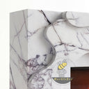 Modern Marble fireplace surround | Abstract Wave Design | Width 59 Inch | Milas Lilac