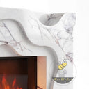 Modern Marble fireplace surround | Abstract Wave Design | Width 59 Inch | Milas Lilac