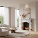 Carved marble fireplace surround in Milas Lilac - Image 2