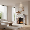 Carved marble fireplace surround | Tudor arch design | 55 Inch Width | Milas Lilac