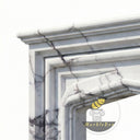 Carved marble fireplace surround | Tudor arch design | 55 Inch Width | Milas Lilac