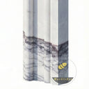 Carved marble fireplace surround | Tudor arch design | 55 Inch Width | Milas Lilac