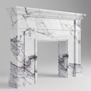 White marble fire place in Milas Lilac - Image 1