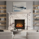 White marble fire place in Milas Lilac - Image 2