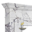 White marble fire place in Milas Lilac - Image 5