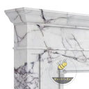 White marble fire place | purple vein pattern | Width 59 Inch | Milas Lilac