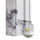 White marble fire place | purple vein pattern | Width 59 Inch | Milas Lilac