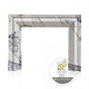 Bolection marble fireplace surround | Rounded Stepped Molding | 59.06 Inch Width | Milas Lilac Marble