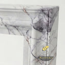 Bolection marble fireplace surround | Rounded Stepped Molding | 59.06 Inch Width | Milas Lilac Marble