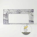 Custom modern marble fireplace surround in Milas Lilac - Image 3