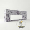 Custom modern marble fireplace surround | Carved rococo detail | 63" Width | Milas Lilac