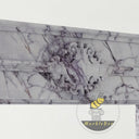 Custom modern marble fireplace surround | Carved rococo detail | 63" Width | Milas Lilac