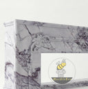 Custom modern marble fireplace surround | Carved rococo detail | 63" Width | Milas Lilac