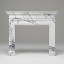 White marble fireplace mantel in Milas Lilac - Image 1