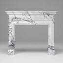 White marble fireplace mantel | Classic English Bolection | Width 59.06 Inch | Milas Lilac