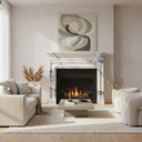 White marble fireplace mantel | Classic English Bolection | Width 59.06 Inch | Milas Lilac