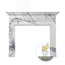 White marble fireplace mantel in Milas Lilac - Image 3