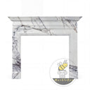 White marble fireplace mantel | Classic English Bolection | Width 59.06 Inch | Milas Lilac