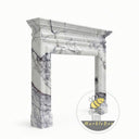 White marble fireplace mantel in Milas Lilac - Image 4