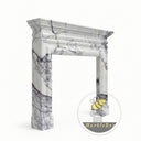 White marble fireplace mantel | Classic English Bolection | Width 59.06 Inch | Milas Lilac