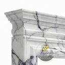 White marble fireplace mantel in Milas Lilac - Image 5