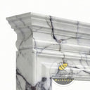 White marble fireplace mantel | Classic English Bolection | Width 59.06 Inch | Milas Lilac