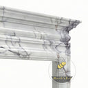 White marble fireplace mantel | Classic English Bolection | Width 59.06 Inch | Milas Lilac