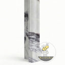 White marble fireplace mantel in Milas Lilac - Image 7