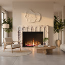 Modern design marble fireplace surround in Milas Lilac - Image 2