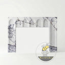 Modern design marble fireplace surround in Milas Lilac - Image 3