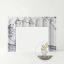 Modern design marble fireplace surround in Milas Lilac - Image 3
