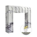 Modern design marble fireplace surround in Milas Lilac - Image 4