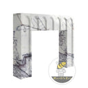 Modern design marble fireplace surround in Milas Lilac - Image 4