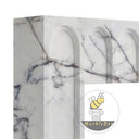 Modern design marble fireplace surround in Milas Lilac - Image 5