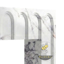 Modern design marble fireplace surround in Milas Lilac - Image 6